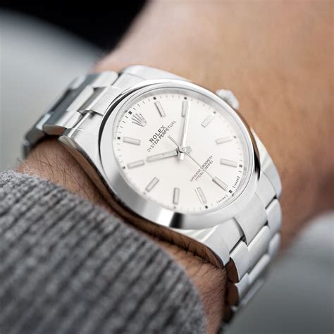 rolex 39 mm|rolex oyster perpetual white dial.